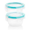 Pyrex Snapware® Total Solution® 2-pack Plastic Food Storage Container Set with Aqua Lids