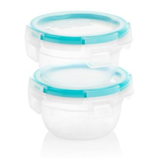 Pyrex Snapware® Total Solution® 2-pack Plastic Food Storage Container Set with Aqua Lids