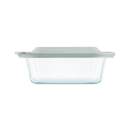 Pyrex Pyrex® Deep 8" Square Glass Baking Dish with Sage Green Lid
