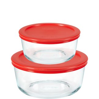 Pyrex Pyrex® Simply Store® 4-piece Round Glass Storage Set