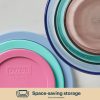 Pyrex Pyrex® Simply Store® Tinted Glass 4-cup Round Storage Container with Lid, Pink