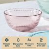 Pyrex Pyrex® Sculpted Tinted Glass 2.3QT Mixing Bowl with Lid, Pink