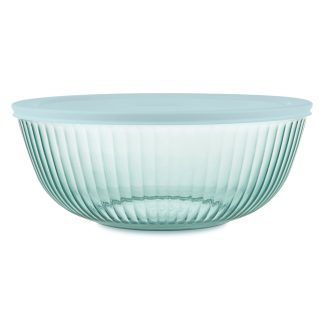 Pyrex Pyrex® Colors Sculpted Tinted 4.5-quart Mixing Bowl with Lid, Aqua