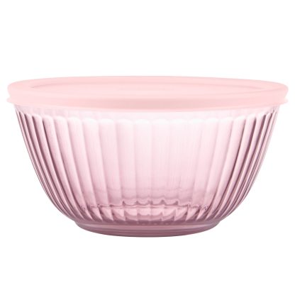 Pyrex Pyrex® Sculpted Tinted Glass 2.3QT Mixing Bowl with Lid, Pink
