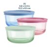 Pyrex Pyrex® Simply Store® Tinted Glass 2-cup Round Storage Containers, 6-pc Set, Mixed Colors