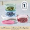 Pyrex Pyrex® Simply Store® Tinted Glass 2-cup Round Storage Containers, 6-pc Set, Mixed Colors