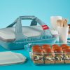 Pyrex Pyrex® Deep Portable 4-piece Glass Baking Dish Set Portable Set, Green Sage Lid