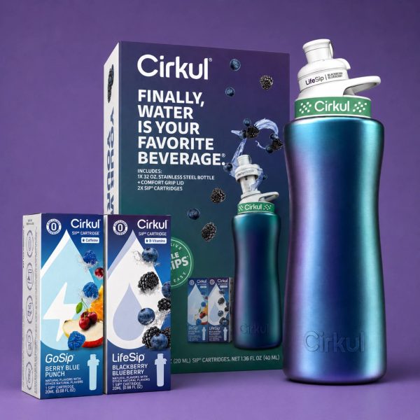 Cirkul 32oz. Chameleon Stainless Steel Bottle Starter Kit