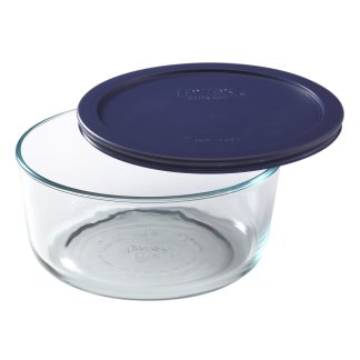 Pyrex Pyrex® Simply Store® 7-cup Glass Food Storage Container with Blue Lid