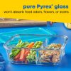 Pyrex Pyrex® MealBox™ 2.3-cup Divided Glass Food Storage Container with Turquoise Lid