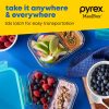 Pyrex Pyrex® MealBox™ 2.3-cup Divided Glass Food Storage Container with Turquoise Lid