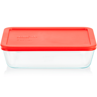 Pyrex Pyrex® Simply Store® 6-Cup Rectangle Glass Storage with Plastic Lid