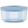 Pyrex Pyrex® Simply Store® Tinted 4-cup Round Storage with Blue Plastic Lid