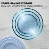 Pyrex Pyrex® Simply Store® Tinted 4-cup Round Storage with Blue Plastic Lid