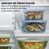 Pyrex Pyrex® Simply Store® Tinted 4-cup Round Storage with Blue Plastic Lid