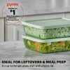 Pyrex Pyrex® Simply Store® Tinted 6-cup Rectangle Storage with Green Plastic Lid