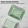 Pyrex Pyrex® Simply Store® Tinted 6-cup Rectangle Storage with Green Plastic Lid