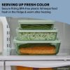Pyrex Pyrex® Simply Store® Tinted 11-cup Rectangle Storage with Green Plastic Lid