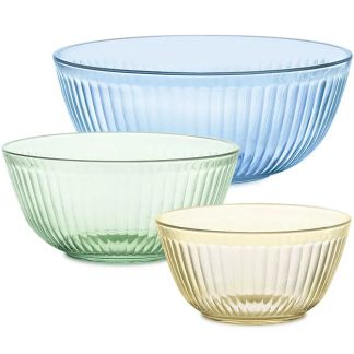 Pyrex Pyrex® Colors Sculpted Tinted 3-piece Mixing Bowl Set