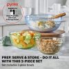Pyrex Pyrex® Colors Sculpted Tinted 3-piece Mixing Bowl Set