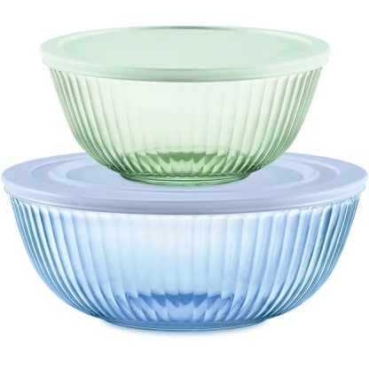 Pyrex Pyrex® Colors Sculpted Tinted 4-piece Mixing Bowl Set