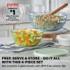 Pyrex Pyrex® Colors Sculpted Tinted 4-piece Mixing Bowl Set