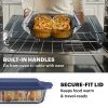 Pyrex Pyrex® Colors Sculpted Tinted 8" Square Baking Dish with Plastic Lid, Smoke