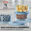 Pyrex Pyrex® Simply Store® Tinted 6-piece Round Storage Value Pack with Blue Plastic Lids