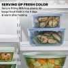 Pyrex Pyrex® Simply Store® Tinted 10-piece Round Storage Set with Blue Plastic Lids
