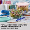 Pyrex Pyrex® Simply Store® 6-piece 4-cup Round Glass Storage Set with Assorted Color Lids