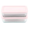 Pyrex Pyrex® Simply Store® 4-piece 3-cup Rectangle Glass Storage Set with Pink Lids
