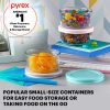 Pyrex Pyrex® Simply Store® 6-piece 1-cup Round Glass Storage Set with Assorted Color Lids