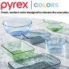 Pyrex Pyrex® Colors Sculpted Tinted 4.5-quart Mixing Bowl with Lid, Blue