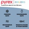 Pyrex Pyrex® Simply Store® Tinted 7-cup Round Storage with Blue Plastic Lid