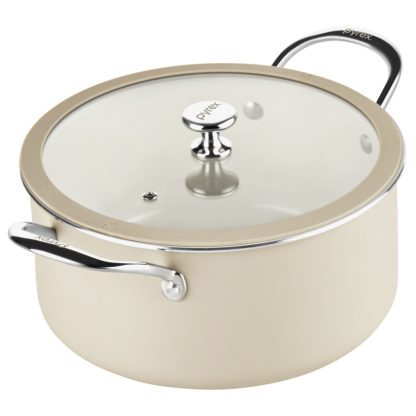 Pyrex Pyrex® Ceramic Cookware 10-in/4.5qt Stock Pot with Lid
