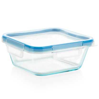 Pyrex Snapware® Total Solution® Pyrex® Glass 4-cup Square Food Storage with Plastic Lid