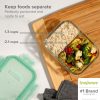 Pyrex Snapware® MealBox™ 4-cup Divided Glass Storage Container with Lid