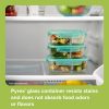 Pyrex Snapware® MealBox™ 5.8-cup Divided Glass Food Storage Container with Blue Lid