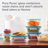 Pyrex Snapware® Total Solution® Pyrex® Glass 4-cup Square Food Storage with Plastic Lid