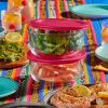 Pyrex Pyrex® Simply Store® 8-piece Glass Food Storage Container Set with Red Lids