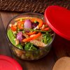 Pyrex Pyrex® Simply Store® 7-cup Glass Food Storage Container with Red Lid