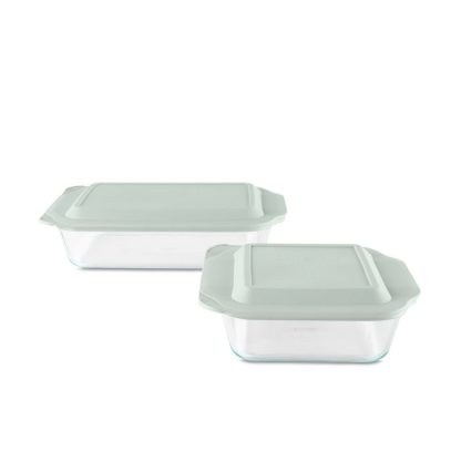 Pyrex Pyrex® Deep 4-piece Baking Dish Set with Sage Lids