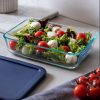 Pyrex Pyrex® Simply Store® 6-cup Rectangular Glass Food Storage Container with Blue Lid