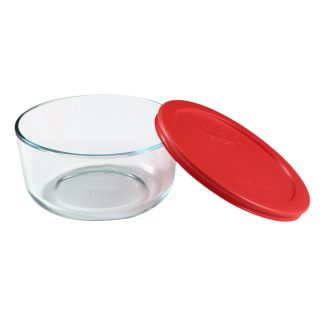 Pyrex Pyrex® Simply Store® 4-cup Glass Food Storage Container with Red Lid
