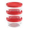 Pyrex Pyrex® Simply Store® 6-piece Glass Food Storage Container Set with Red Lids