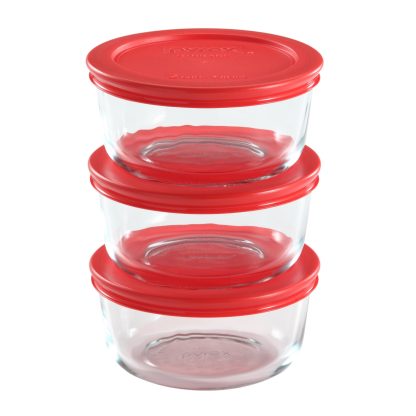 Pyrex Pyrex® Simply Store® 6-piece Glass Food Storage Container Set with Red Lids
